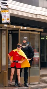 Batman and Robin, alias Lee Davison and Wayne Miller who helped to launch the Catherine Batman and Robin, alias Lee Davison and Wayne Miller who helped to launch the Catherine