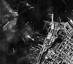 The Battle of Taranto during the Second World War. The Royal Navy launched The Battle of Taranto during the Second World War. The Royal Navy launched