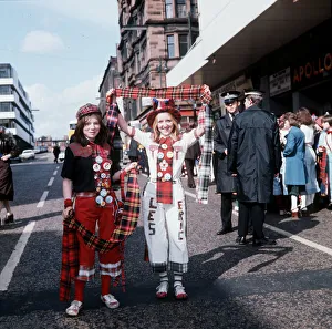 Bay City Rollers fans outside Apollo theatre Glasgow April 1975 Bay City Rollers fans outside Apollo theatre Glasgow April 1975