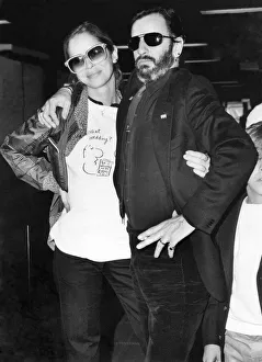 Former Beatle Ringo Starr and his new bride Barbara Bach were aglow with happiness behind Former Beatle Ringo Starr and his new bride Barbara Bach were aglow with happiness behind