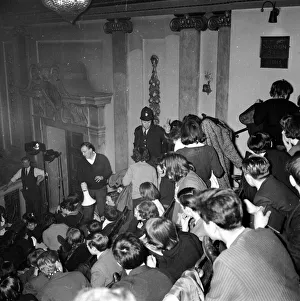 Beatles fans queueing to be extras and to get inside the Scala Theatre in Tottenham Beatles fans queueing to be extras and to get inside the Scala Theatre in Tottenham