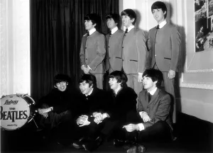 The Beatles left to right: George Harrison, John Lennon The Beatles left to right: George Harrison, John Lennon