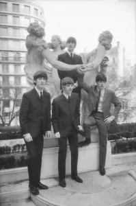 The Beatles in Paris outside the George V hotel 15 January 1964 The Beatles in Paris outside the George V hotel 15 January 1964