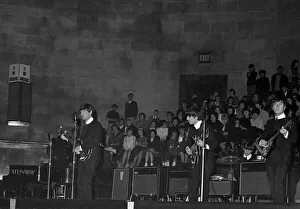 The Beatles performing on stage at a Sheffield concert 2nd November 1963 The Beatles performing on stage at a Sheffield concert 2nd November 1963