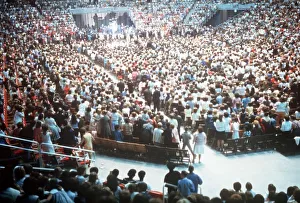 The Beatles play to a packed out Seattle Center during their second tour of the USA The Beatles play to a packed out Seattle Center during their second tour of the USA