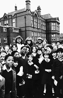 Bee Gees at Oswald Road School where they once attened Bee Gees at Oswald Road School where they once attened