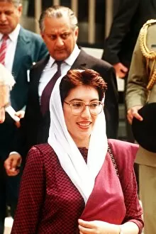 Images Dated 6th July 1989: Benazir Bhutto Prime Minister of Pakistan