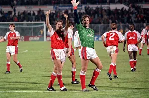 Benfica v Arsenal 1991 European Cup Paul Merson and David Seaman Benfica v Arsenal 1991 European Cup Paul Merson and David Seaman
