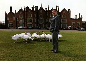 Bernard Matthews food giant outside Great Witchingham Hall in Norfolk Bernard Matthews food giant outside Great Witchingham Hall in Norfolk