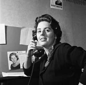 Betty Boothroyd canvassing. 25th November 1957 Betty Boothroyd canvassing. 25th November 1957