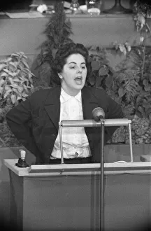 Betty Boothroyd speaks at the Labour Party Conference in Brighton. 2nd October 1957 Betty Boothroyd speaks at the Labour Party Conference in Brighton. 2nd October 1957