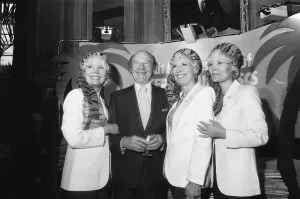 The Beverly sisters were guests at the party for the 40th anniversary of Desert Island The Beverly sisters were guests at the party for the 40th anniversary of Desert Island
