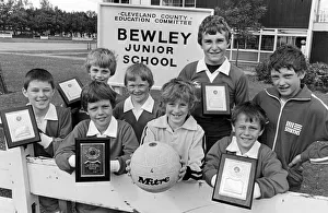 The Bewley Junior School's six-a-side soccer team proudly display their runners-up The Bewley Junior School's six-a-side soccer team proudly display their runners-up