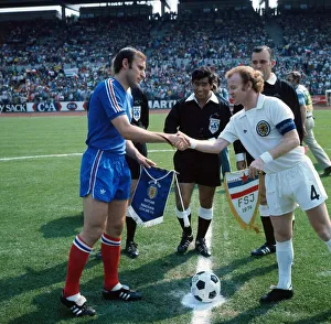 Billy Bremner Scotland football captain June 1974 Shakes hands Billy Bremner Scotland football captain June 1974 Shakes hands