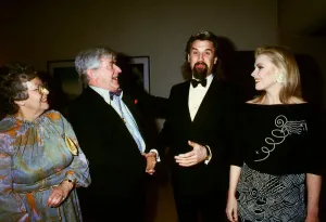 Billy Connolly with wife Pamela Stephenson attending a dinner. June 1985 Billy Connolly with wife Pamela Stephenson attending a dinner. June 1985
