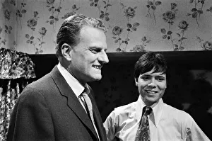 Billy Graham visits Goldhawk Studios, where the film Two a Penny was being made Billy Graham visits Goldhawk Studios, where the film Two a Penny was being made