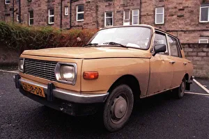 Bilwerk motor car East German December 1997 Edinburgh car park Road Record Bilwerk motor car East German December 1997 Edinburgh car park Road Record