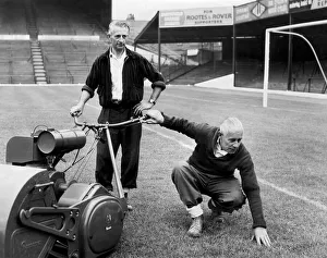 Birmingham City football club groundsman Bill Clinton (right Birmingham City football club groundsman Bill Clinton (right