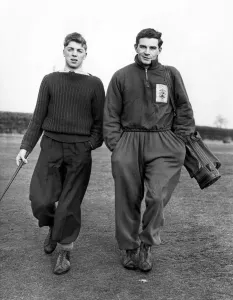 Birmingham City footballer Eddie Brown during a round of golf. 5th January 1957 Birmingham City footballer Eddie Brown during a round of golf. 5th January 1957