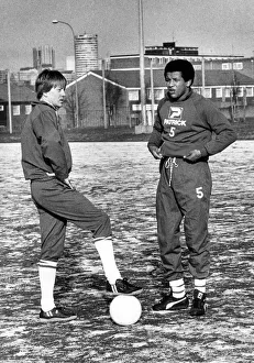 Birmingham City footballer Howard Gayle in training. 9th February 1983 Birmingham City footballer Howard Gayle in training. 9th February 1983