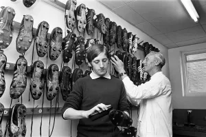 Birmingham City ground staff Graham Plank busy boot cleaning Birmingham City ground staff Graham Plank busy boot cleaning