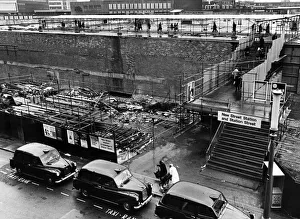 Birmingham New Street Station reconstruction. Birmingham, West Midlands. 6th April 1967 Birmingham New Street Station reconstruction. Birmingham, West Midlands. 6th April 1967