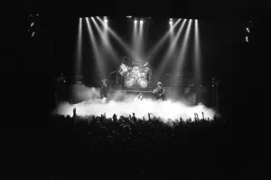 Black Sabbath rock group in concert during their Heaven and Hell tour Black Sabbath rock group in concert during their Heaven and Hell tour
