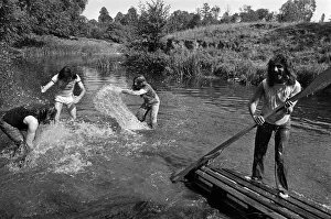 Black Sabbath rock group pictured at Monmouth, relaxing Black Sabbath rock group pictured at Monmouth, relaxing