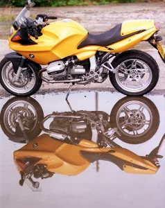 BMW 1100 Motorcycle Road Record September 1998 yellow motorbike motoring supplement BMW 1100 Motorcycle Road Record September 1998 yellow motorbike motoring supplement