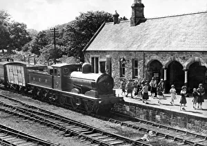 Boarding a train at the reconstructed Rowley Station at Beamish Open Air Museum gives Boarding a train at the reconstructed Rowley Station at Beamish Open Air Museum gives