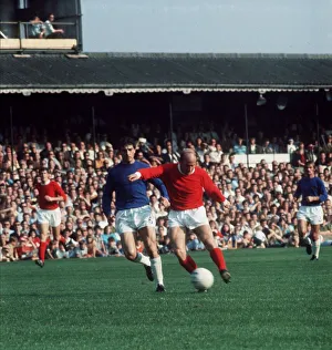 Bobby Charlton 1970 playing for Manchester United football v Ipswich September Bobby Charlton 1970 playing for Manchester United football v Ipswich September
