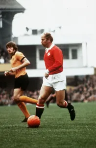 Bobby Charlton 1973 Manchester United football Bobby Charlton 1973 Manchester United football