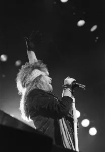 Bon Jovi performing at Monsters of Rock, Castle Donington. Pictured, Jon Bon Jovi Bon Jovi performing at Monsters of Rock, Castle Donington. Pictured, Jon Bon Jovi