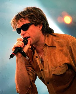 Bon Jovi pop group in concert at Ibrox football stadium Glasgow Bon Jovi pop group in concert at Ibrox football stadium Glasgow