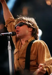 Bon Jovi pop group in concert at Ibrox football stadium Glasgow Bon Jovi pop group in concert at Ibrox football stadium Glasgow