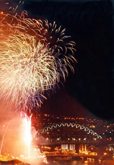 Bonfire Night celebrations on the River Tyne, Newcastle in November 1997 Bonfire Night celebrations on the River Tyne, Newcastle in November 1997