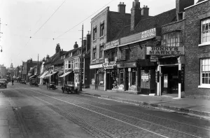 Bonny's market in Uxbridge High Street, Greater London circa 1929 Bonny's market in Uxbridge High Street, Greater London circa 1929