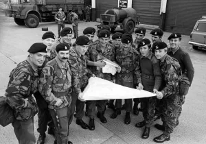 These boots were made of walking - and thats just what these lads from the Territorial These boots were made of walking - and thats just what these lads from the Territorial
