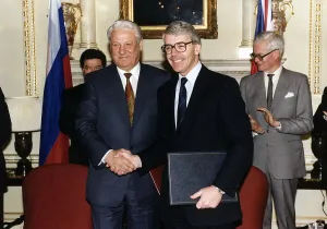 Boris Yeltsin Russian Prime Ministerafter signing the Memorandum of Understanding at No Boris Yeltsin Russian Prime Ministerafter signing the Memorandum of Understanding at No