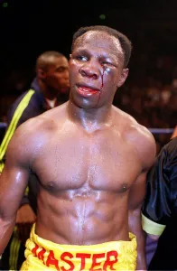 Boxer Chris Eubank April 1998 After losing to Carl Thompson in Manchester Boxer Chris Eubank April 1998 After losing to Carl Thompson in Manchester