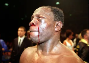 Boxer Chris Eubank April 1998 After losing to Carl Thompson in Manchester Boxer Chris Eubank April 1998 After losing to Carl Thompson in Manchester