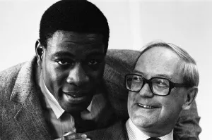 Boxer Frank Bruno and TV presenter Harry Carpenter Known for his double act with British Boxer Frank Bruno and TV presenter Harry Carpenter Known for his double act with British