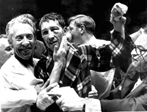 boxing 1970 LIGHTWEIGHT CHAMPION KEN BUCHANAN OF SCOTLAND GETS A PAT ON THE CHEEK FROM boxing 1970 LIGHTWEIGHT CHAMPION KEN BUCHANAN OF SCOTLAND GETS A PAT ON THE CHEEK FROM