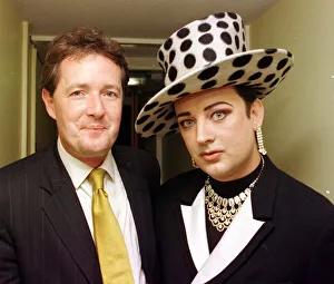 Boy George from Culture Club with Editor Piers Morgan at a Mirror party at the Labour Boy George from Culture Club with Editor Piers Morgan at a Mirror party at the Labour