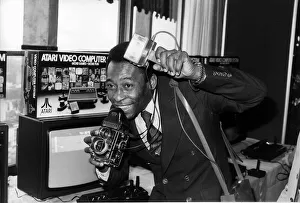 Brazilian football star Pele in London to introduce his Atari Home Video Championship Brazilian football star Pele in London to introduce his Atari Home Video Championship