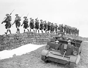A Bren Gun Carrier seen here taking part in Army exercises in Northern England Circa 1941 A Bren Gun Carrier seen here taking part in Army exercises in Northern England Circa 1941