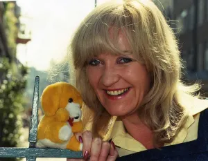 Brenda Longman Actress with a teddy bear September 1989 Brenda Longman Actress with a teddy bear September 1989
