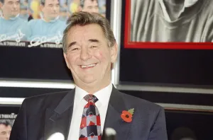 Brian Clough ex Football manager of Nottingham Forest at launch of his new book November Brian Clough ex Football manager of Nottingham Forest at launch of his new book November