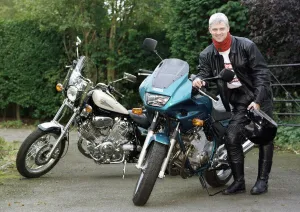 Brian Little Aston Villa manager with 2 motorbikes Oct 1997 at his home in Leicestershire Brian Little Aston Villa manager with 2 motorbikes Oct 1997 at his home in Leicestershire