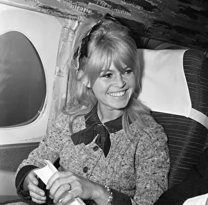 Brigitte Bardot, french film actress, flies in from Orly Airport Paris Brigitte Bardot, french film actress, flies in from Orly Airport Paris